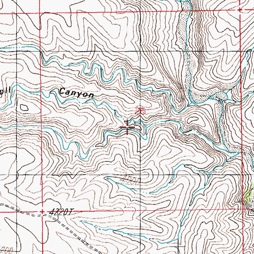 Topographic Map of Red Knoll Canyon, AZ