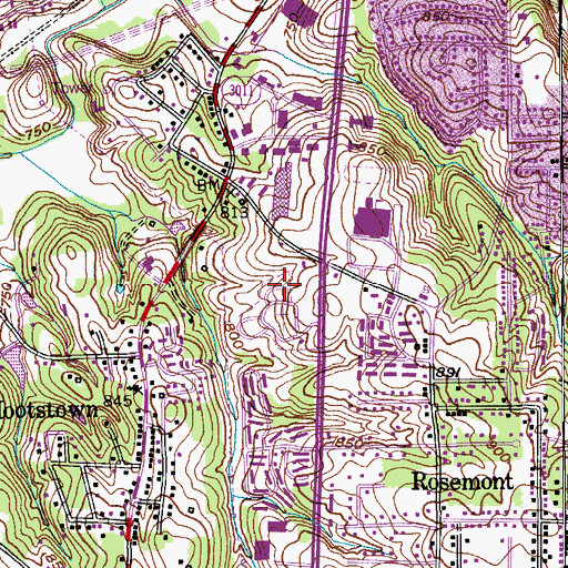 Topographic Map of Parkland Memorial Park, NC