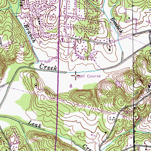 Topographic Map of Wilshire Golf Club, NC