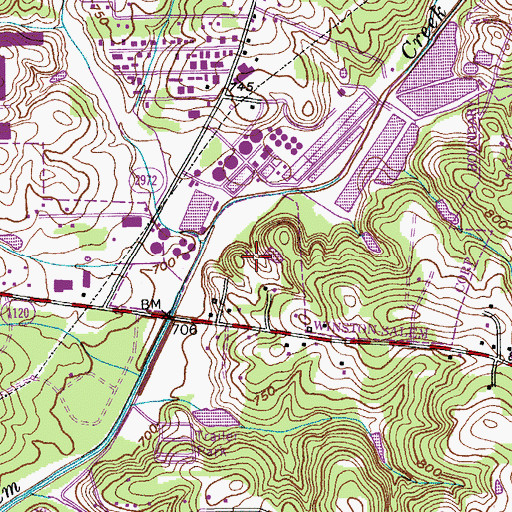 Topographic Map of Hobby Park, NC
