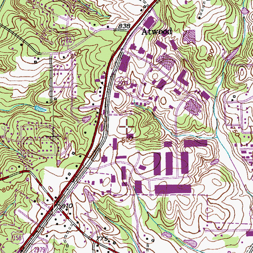Topographic Map of Stratford Industrial Park, NC