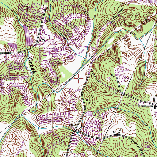 Topographic Map of Heather Hills Golf Course, NC