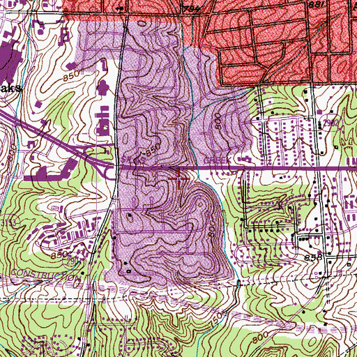 Topographic Map of Bolton Park, NC