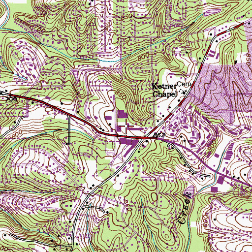 Topographic Map of Club Haven Shopping Center, NC