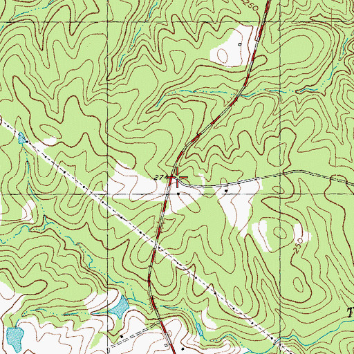 Topographic Map of Mays Crossroads, NC