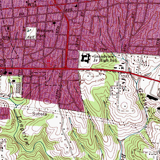 Topographic Map of Catawba Mall, NC