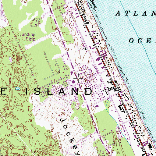 Topographic Map of Outer Banks Mall, NC