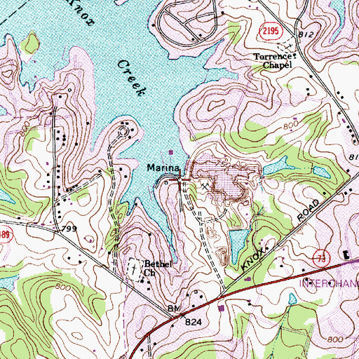 Topographic Map of Holiday Harbor, NC