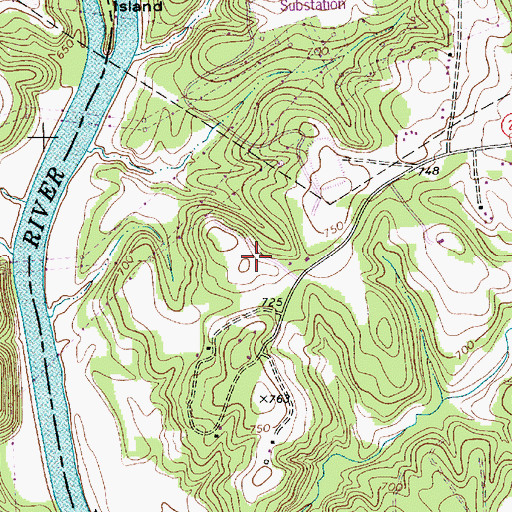 Topographic Map of Cowans Ford Wildlife Refuge, NC