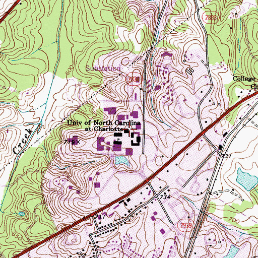 Topographic Map of Kennedy Building, NC