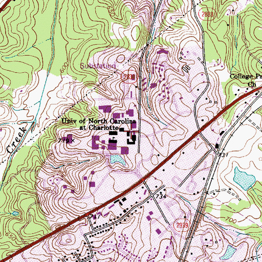 Topographic Map of Macy Building, NC