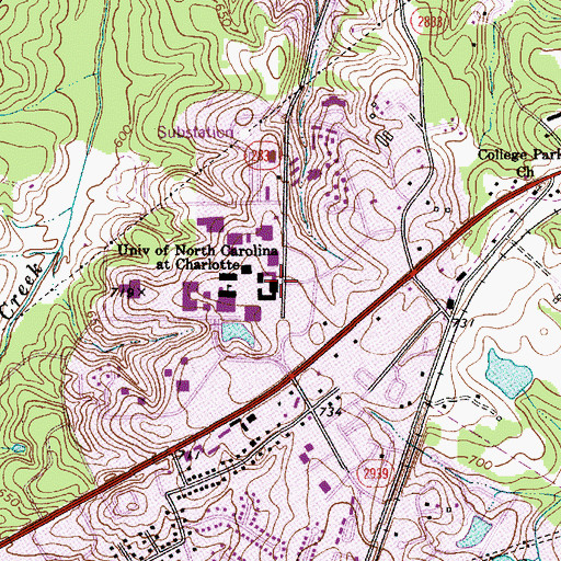 Topographic Map of Barnard Building, NC