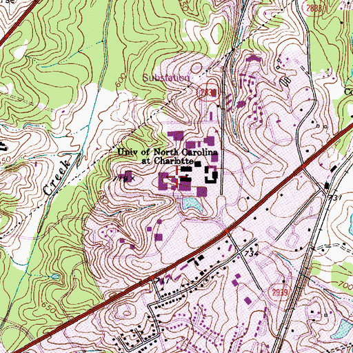 Topographic Map of Brocker Health Center (historical), NC