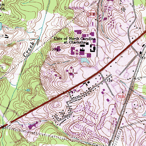 Topographic Map of Holshouser Residence Hall, NC