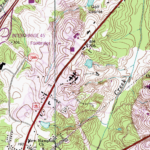 Topographic Map of University Hospital, NC