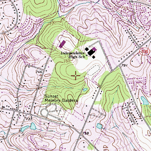 Topographic Map of Marion, NC