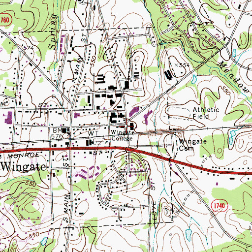 Topographic Map of Holbrook Administration Building, NC