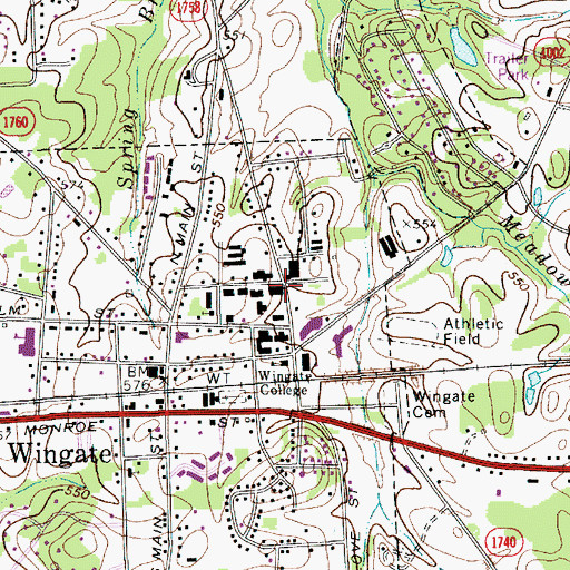 Topographic Map of Austin Auditorium, NC