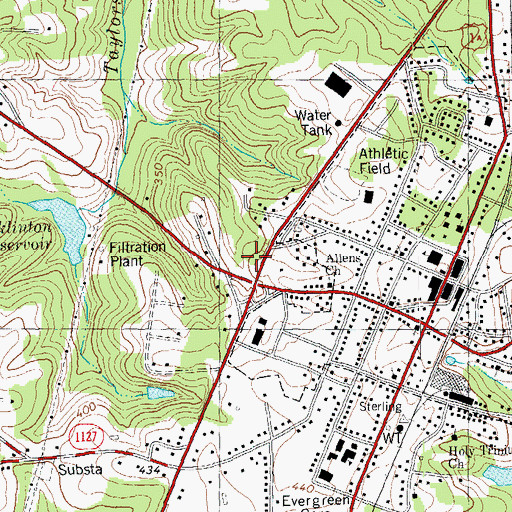 Topographic Map of Junction Plaza, NC