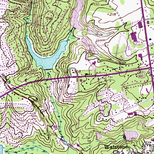 Topographic Map of Rutledge College, NC