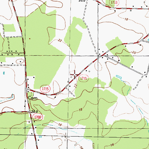 Topographic Map of Greenville Museum of Art, NC