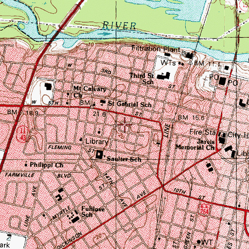 Topographic Map of Cherry View, NC