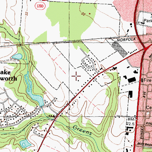 Topographic Map of Buyers Market Shopping Center, NC