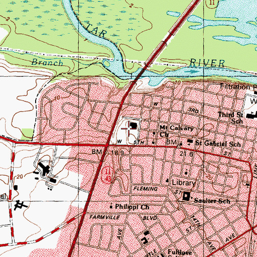 Topographic Map of Thomas Foreman Park, NC