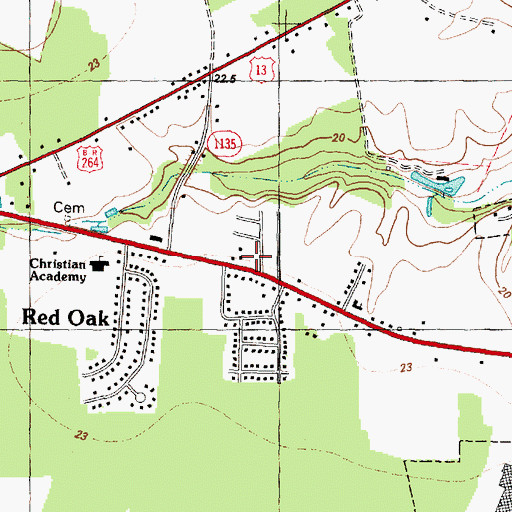 Topographic Map of Unity FWB Church, NC