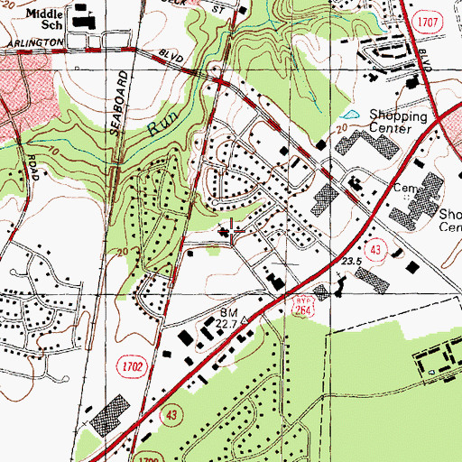 Topographic Map of First Pentacostal Holiness Church, NC