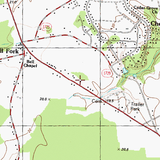 Topographic Map of First Wesleyan Church, NC