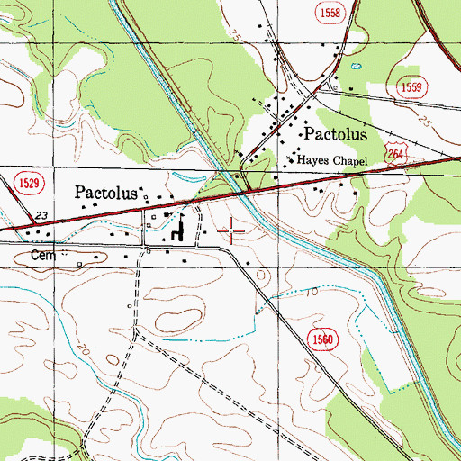 Topographic Map of Pactolus Elementary School, NC