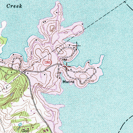 Topographic Map of Cove Haven, NC