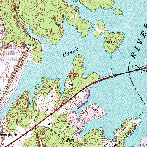 Topographic Map of Midway Marina, NC