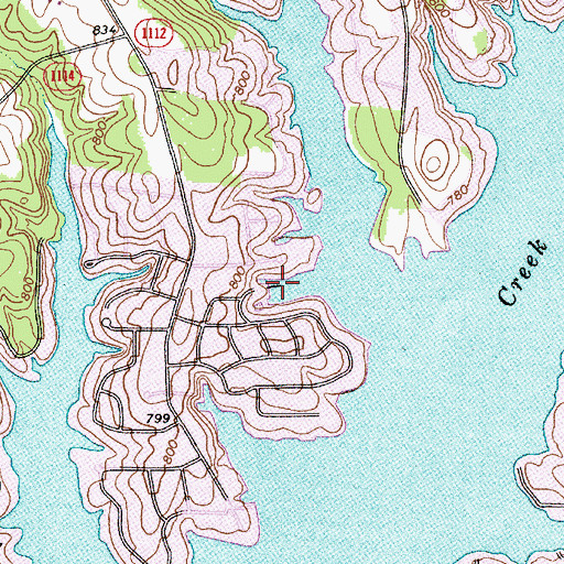 Topographic Map of Commodore Marina, NC