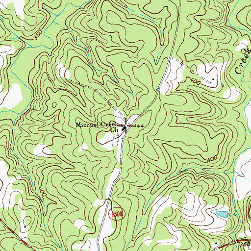 Topographic Map of Michael Creek Church, NC