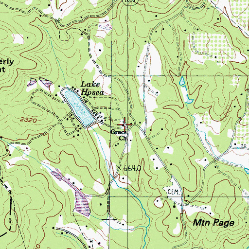 Topographic Map of Grace Church, NC