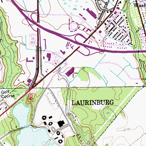 Topographic Map of Holly Square, NC