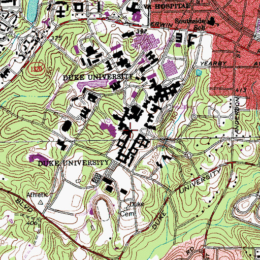 Topographic Map of Union Building, NC