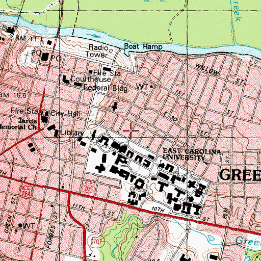 Topographic Map of Chancellors House, NC