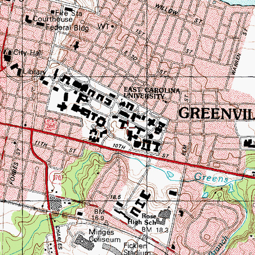 Topographic Map of Rawl Annex, NC