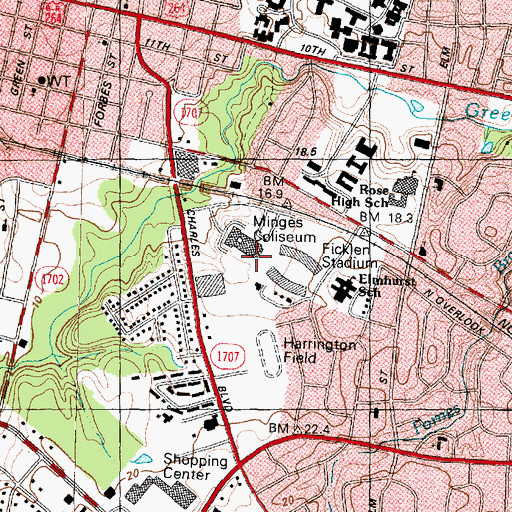 Topographic Map of Sports Medicine Building, NC