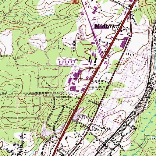 Topographic Map of Town and Country Shopping Center, NC