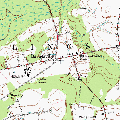 Topographic Map of Parklane Plaza, NC