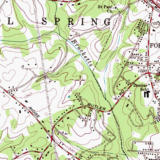 Topographic Map of Tri-City Mall, NC