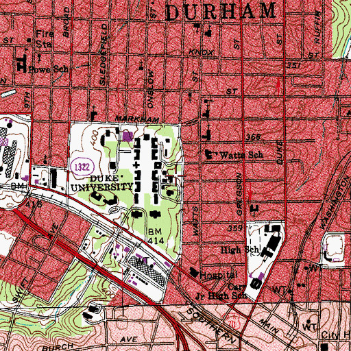 Topographic Map of Crowell Building, NC