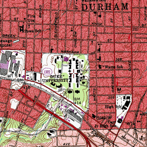Topographic Map of Giles House, NC