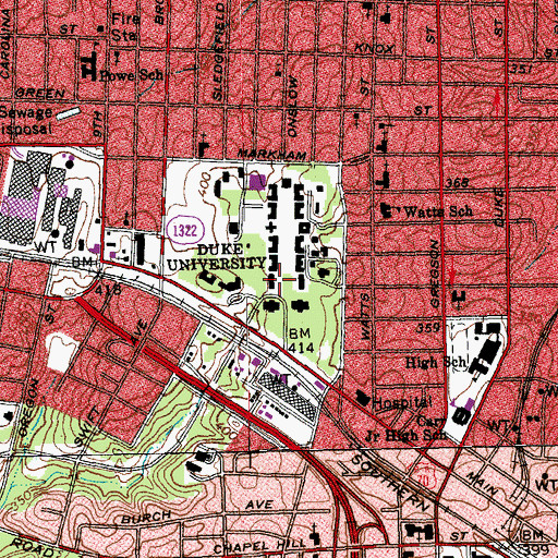 Topographic Map of Jarvis House, NC