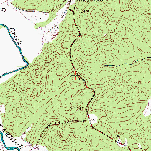 Topographic Map of Arneys Chapel Methodist Church, NC