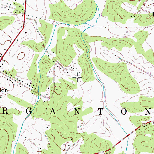 Topographic Map of Deaton Chapel, NC